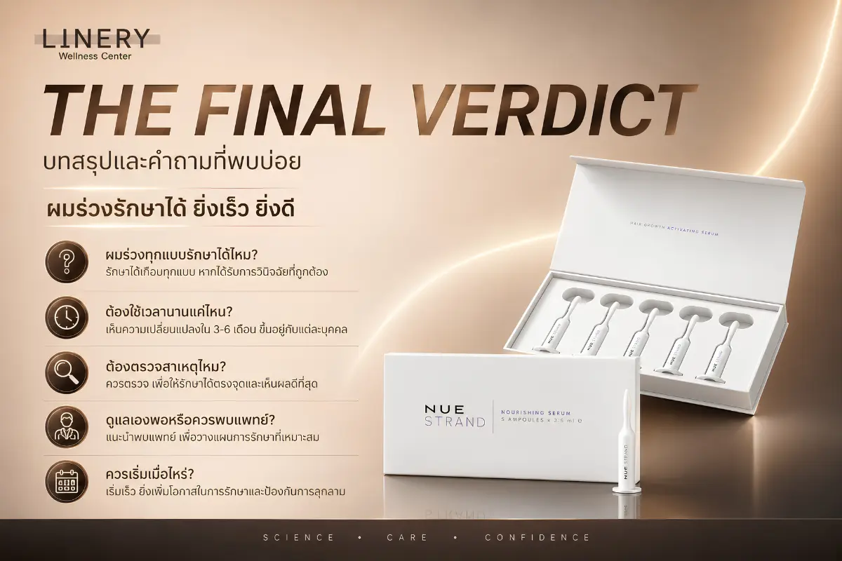 สรุปคำถามที่พบบ่อยเกี่ยวกับการรักษาผมร่วงและการดูแลอย่างเหมาะสม