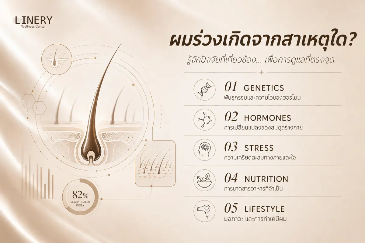 รู้เร็วใน 30 วินาที ผมบางเกิดจากอะไร